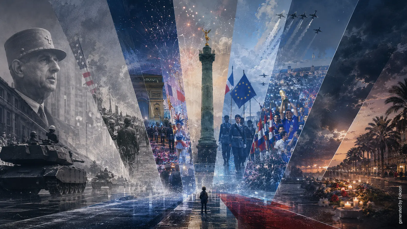 Du défilé gaullien à l’attentat de Nice : les 14 Juillet de la Ve République